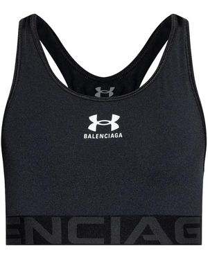 Balenciaga X Under Armour Oberteil Mit Logo-Print - Schwarz