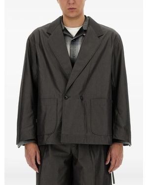 A.I.E. Chaqueta con doble botonadura - Negro