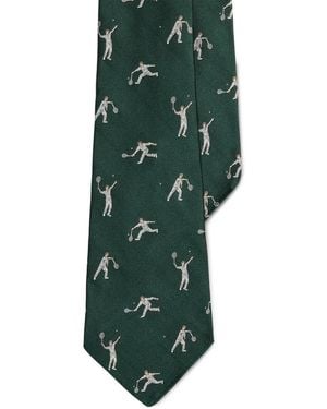 Polo Ralph Lauren Tennis-Player Silk Tie - Green