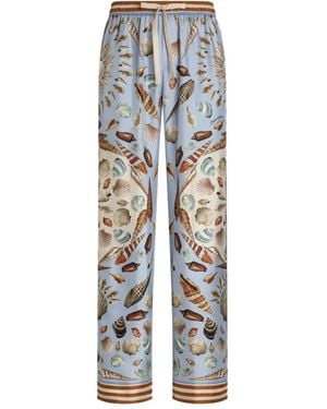 Dolce & Gabbana Shell-Print Pyjama Pants - White