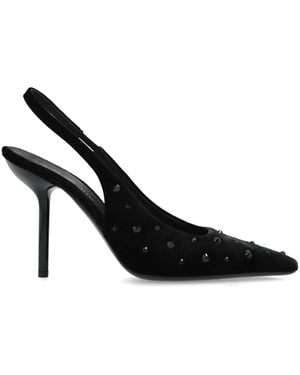Emporio Armani ベルベット パンプス - ブラック
