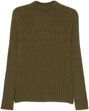 Bompard Ribbed-Knit High-Neck Sweater - Green
