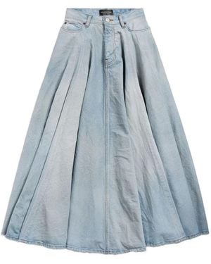Balenciaga フリンジ マキシスカート - ブルー