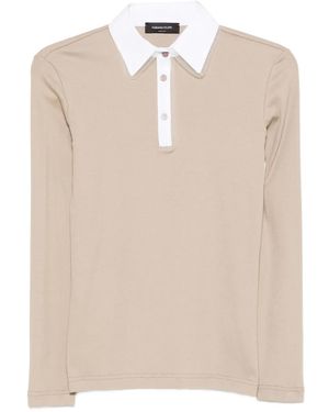 Fabiana Filippi Long-Sleeve Polo Shirt - Natural