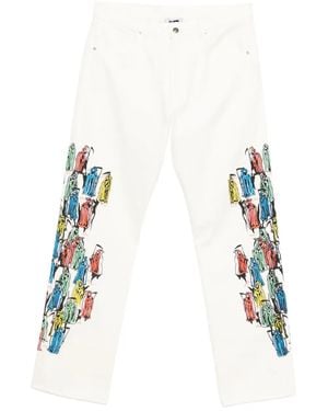 Warren Lotas Graphic-Print Jeans - White
