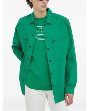 G-Star Logo-Patch Overshirt - Green
