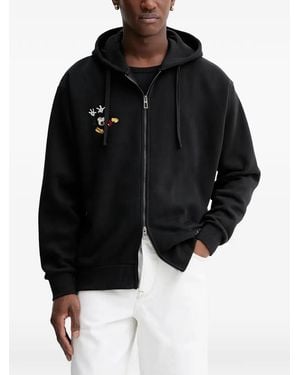 Desigual Mickey Mouse Zip-Up Hoodie - Black