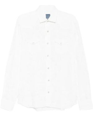 Barba Napoli Chemise À Poches Poitrine - White