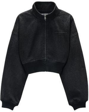 Alexander Wang スタンドカラー ジップアップ ジャケット - ブラック
