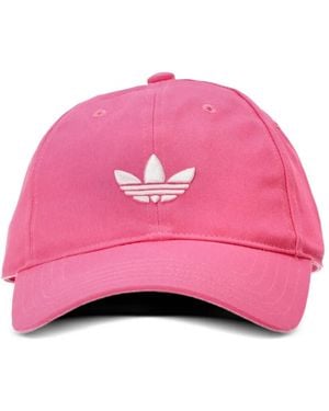 adidas Logo-Embroidered Cotton Cap - Pink