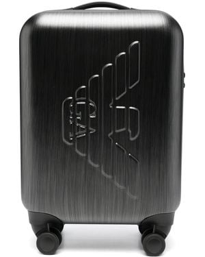 Emporio Armani Logo-Embossed Suitcase - Black