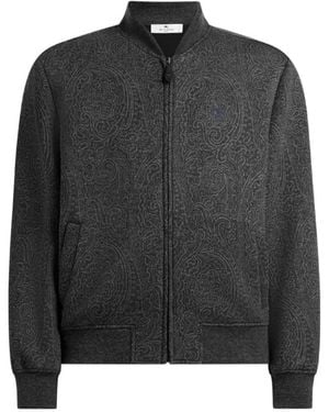Etro Jacquard Bomberjack Met Arnica-Motief - Zwart