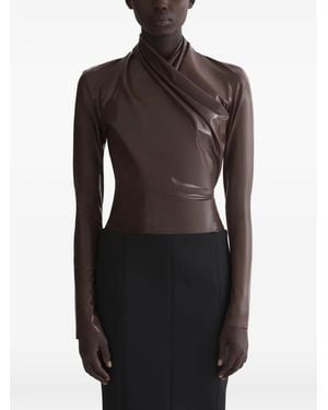 Mugler Langärmeliger Body - Schwarz