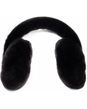 EMU Angahook Teddy Sheepskin Earmuffs - Black