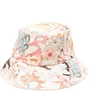 Zimmermann フローラル ハット - ピンク