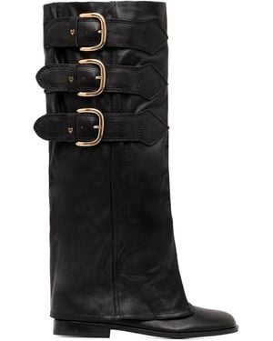 Naked Wolfe Anchor Buckle-Detail Boots - Black