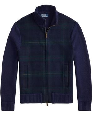 Polo Ralph Lauren Cardigan À Motif Tartan - Bleu