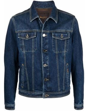 Moorer Long-Sleeve Denim Jacket - Blue