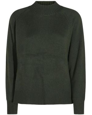 Allude Ribbed-Knit Raglan-Sleeve Sweater - Green