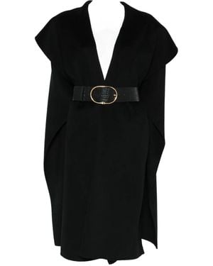 Elisabetta Franchi Capa de lana - Negro