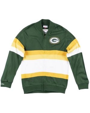 Mitchell & Ness Nfl Front Stripe Full Zip Sweatshirt - Green