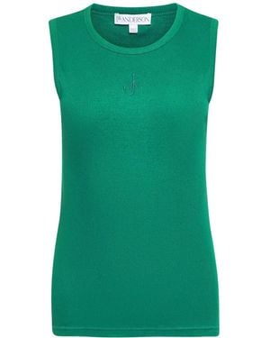 JW Anderson ロゴ タンクトップ - グリーン