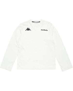 Acne Studios Long Sleeve Logo T-Shirt - White