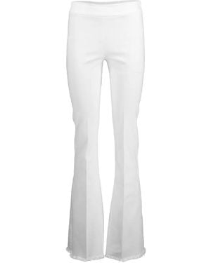 Avenue Montaigne Bellini Schlaghose Mit Ausgefranstem Saum - Weiß