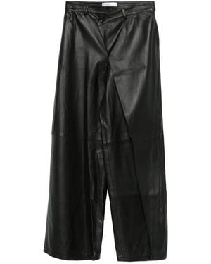 GIUSEPPE DI MORABITO Pantalon Asymétrique En Cuir - Noir