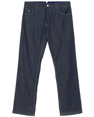 Stefano Ricci Logo-Appliqué Jeans - Blue