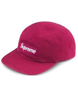 Supreme Washed Chino Twill Camp Cap - Pink