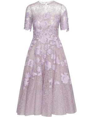 Oscar de la Renta ギピュール ドレス - パープル