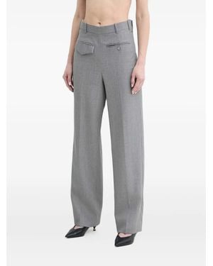 Victoria Beckham Hose mit Klappentasche - Grau