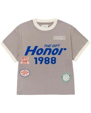 Honor The Gift ロゴ Tシャツ - グレー