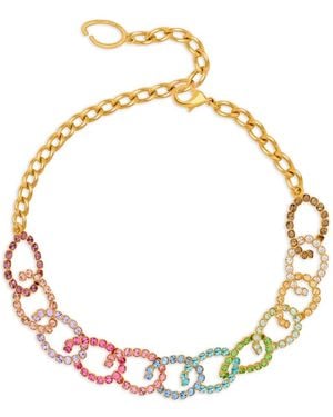 Oscar de la Renta Embellished Chain Necklace - Metallic