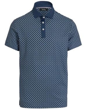 Ralph Lauren Geometric-Print Polo Shirt - Blue