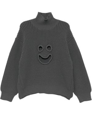 Melitta Baumeister Face-Design Sweater - Gray