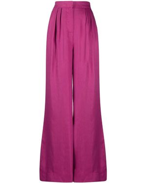 Alberta Ferretti High-Waist Wide-Leg Trousers - Purple