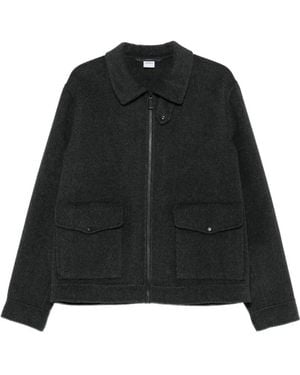 Aspesi Flap-Pocket Zip-Up Jacket - Black