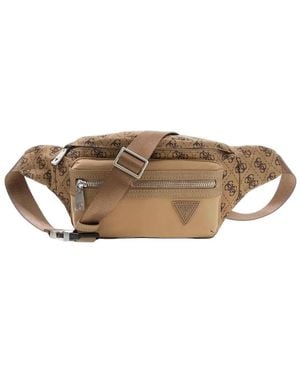 Guess Berlin 4G Logo-Print Belt Bag - Natural