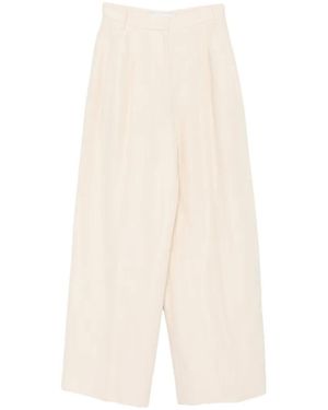 IRO Pleated Wide-Leg Trousers - White