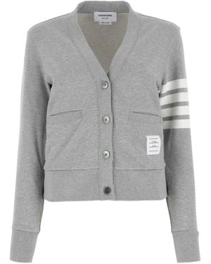 Thom Browne Cardigan Aus Baumwolle - Grau
