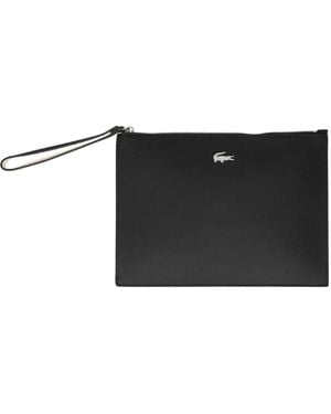 Lacoste Bolso De Mano Con Logo - Negro