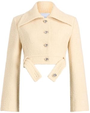 Patou Belted Tweed Jacket - Natural