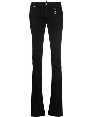 DSquared² Split-Cuff Flared Jeans - Black