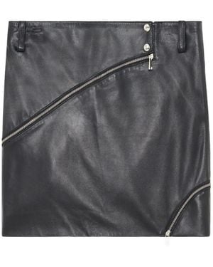 IRO Jupe Zip-Detail Mini Skirt - Gray