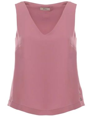 Herno V-Neck Sleeveless Blouse - Pink