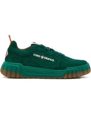 CASABLANCA Court Suede Platform Sneakers - グリーン