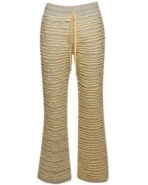 Who Decides War Distressed Track Trousers - Natural