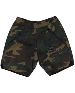 Rhude X Kith Camouflage-Print Zip-Pocket Swim Shorts - Black